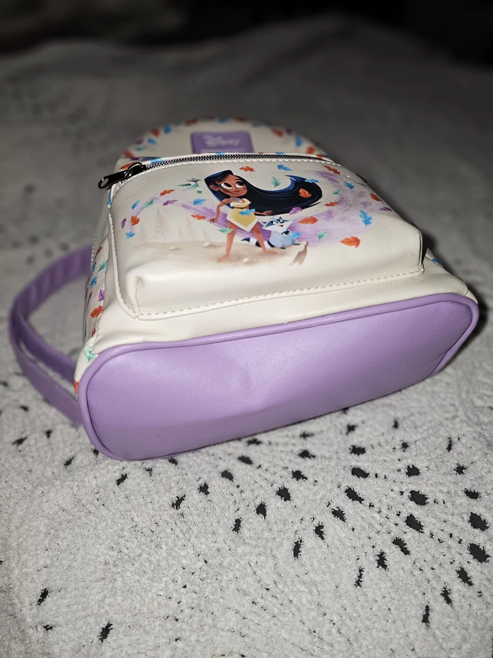 Loungefly Kids Mini Backpack - White with Multicolor Feathers